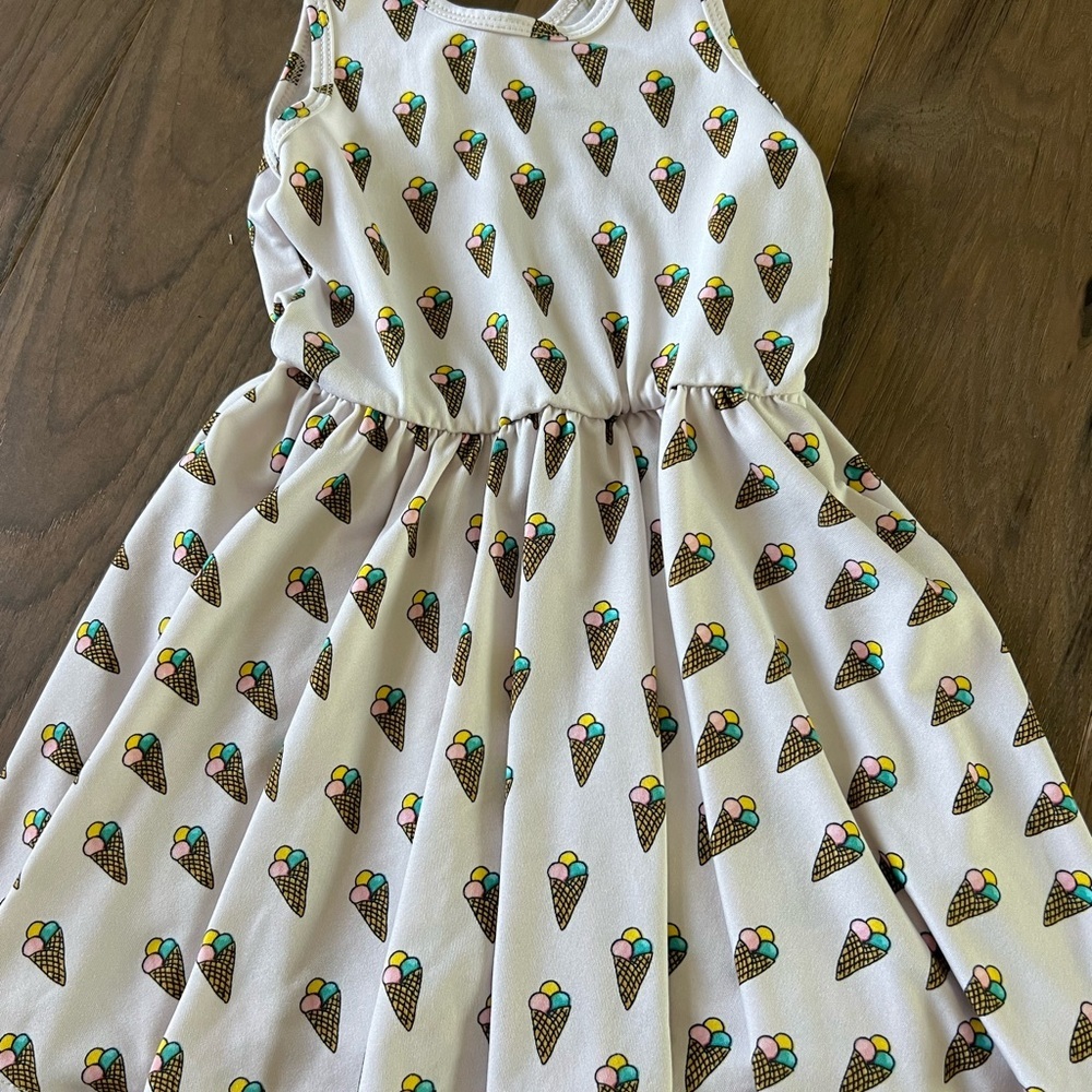 Dot Dot Smile Ice Cream Print Swing Dress Girl Size 2T  New Condition